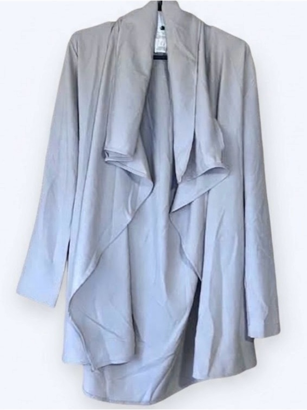 Streetwear Society Grey Draped Waterfall Open Front Cardigan Women’s Small NWT